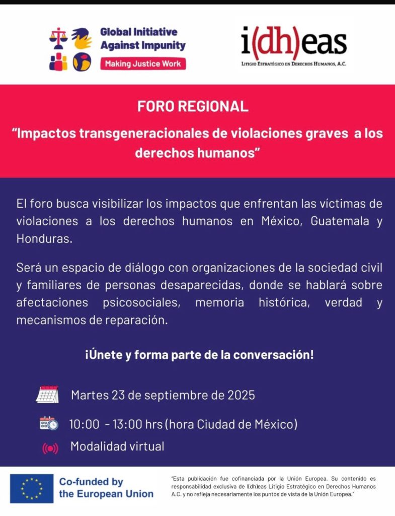 Impactos transgeneracionales de las violaciones a los derechos humanos. Un diálogo de la región Mesoamericana: México, Guatemala y Honduras//Generational Impacts of Human Rights Violations: A Dialogue from the Mesoamerican Region (Mexico, Guatemala, and Honduras)